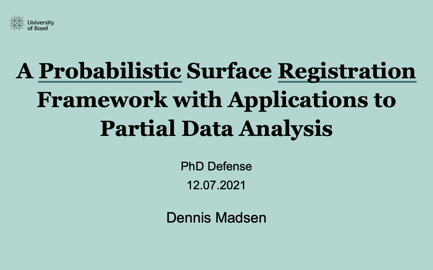 A Probabilistic Surface Registration Framework with Applications to Partial Data Analysis